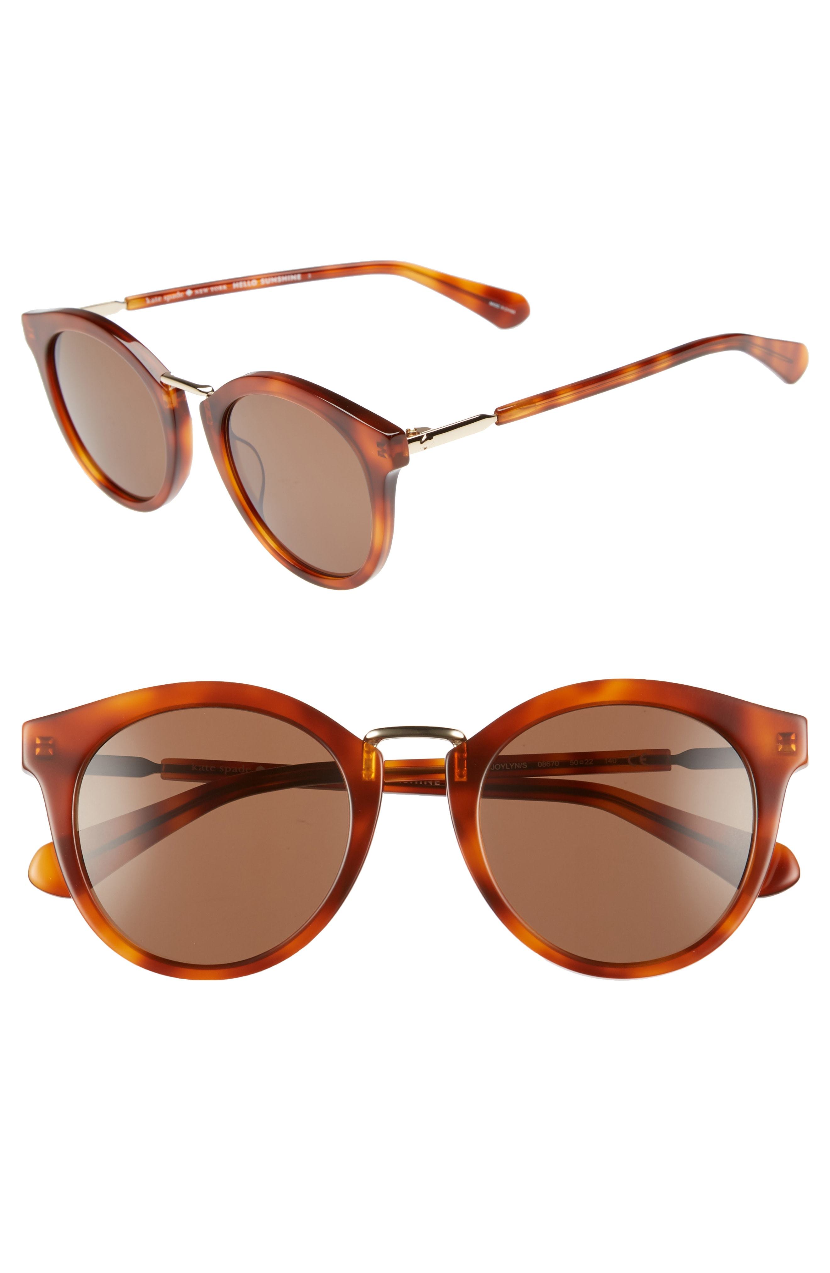 kate spade new york Joylyn 50mm Round Sunglasses, $180 | Nordstrom |  Lookastic