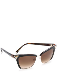 Cat Eye Kate Young For Tura Top Embellished Sunglasses