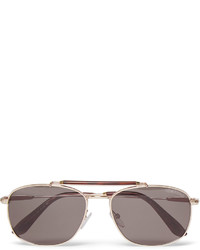 Tom Ford Marlon Aviator Style Rose Gold Tone Sunglasses