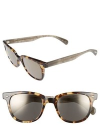 Oliver Peoples Masek 51mm Retro Sunglasses Dark Brown