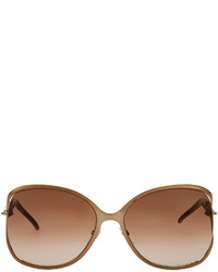Gucci Metal Sunglasses With Chain Bronzebrown