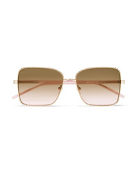 For Art's Sake Mobster Square Frame Gold Tone And Acetate Sunglasses
