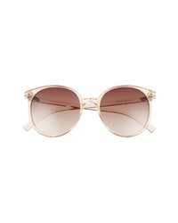 Le Specs Momala 54mm Round Sunglasses In Nougat Brown Grad At Nordstrom