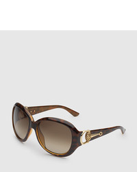 Gucci Oval Frame Horsebit Sunglasses