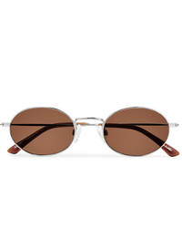 Sun Buddies Oval Frame Silver Tone Sunglasses