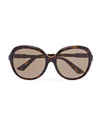 Gucci Oversized Round Frame Tortoiseshell Acetate Sunglasses