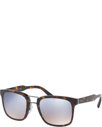 Prada Oversized Square Acetate Sunglasses Brown Tortoiseshell