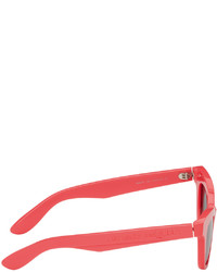 Alexander McQueen Pink Mcqueen Angled Sunglasses
