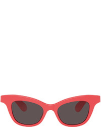 Alexander McQueen Pink Mcqueen Angled Sunglasses