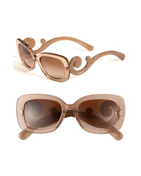 Prada Baroque 54mm Sunglasses Brown Brown Gradient One Size