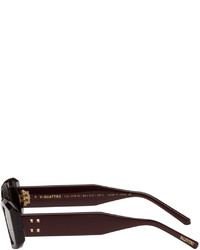 Valentino Garavani Red V Rectangular Frame Sunglasses