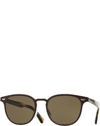 Oliver Peoples Sheldrake 54 Metal Sunglasses Brown
