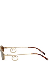 Marine Serre Silver Vuarnet Edition Swirl Frame Oval Sunglasses