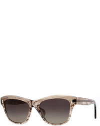 Oliver Peoples Sofee Polarized Square Marbled Acetate Sunglasses Pecan Pielover Soul