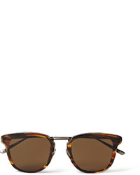 Bottega Veneta Square Frame Tortoiseshell Acetate And Titanium Sunglasses