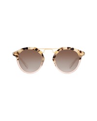 KREWE Stl Ii 48mm Round Sunglasses In Oysteramber At Nordstrom