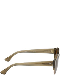 Dries Van Noten Taupe Linda Farrow Edition 152 C2 Sunglasses