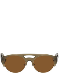 Dries Van Noten Taupe Linda Farrow Edition 152 C2 Sunglasses