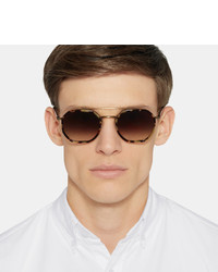 Barton Perreira Themis Aviator Style Tortoiseshell Acetate Sunglasses