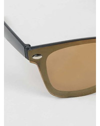 Topman Black Gold Flash Sunglasses