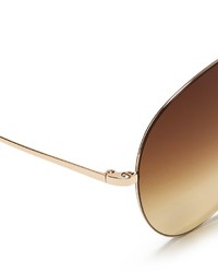 Victoria Beckham Trigger Cutout Bridge Aviator Sunglasses
