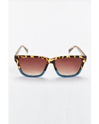 Urban Outfitters Tortoise Turquoise Square Sunglasses
