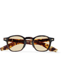 Jacques Marie Mage Zepherin Havana Round Frame Tortoiseshell Acetate Sunglasses