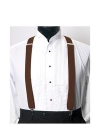 Selini Cho Brown 1 14 Wide 42 Long Metal Clip Boxed Suspenders Csb4601