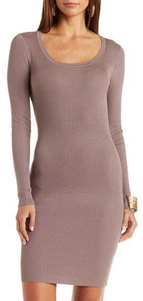 open back sweater dress