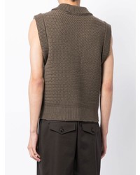 Craig Green V Neck Wool Knit Vest