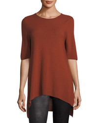 Eileen Fisher Half Sleeve Tencel Links Sweater Petite