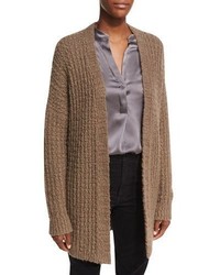 Vince Waffle Stitch Open Front Cardigan Sweater