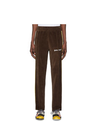 Palm Angels Brown Chenille Track Pants