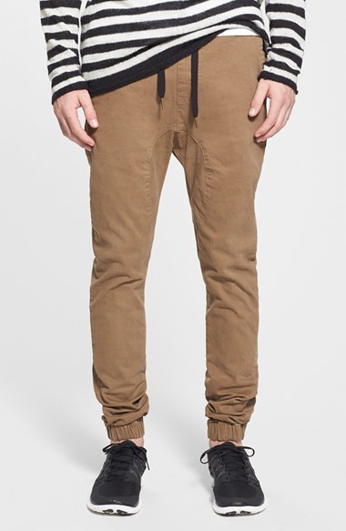 brown jogger sweatpants