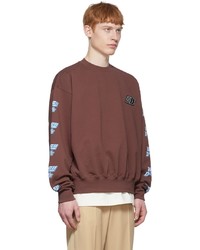 We11done Brown Cotton Sweatshirt