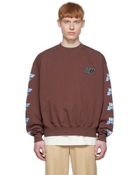 We11done Brown Cotton Sweatshirt