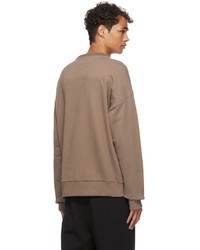 Z Zegna Brown French Terry Sweater