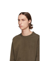 Lemaire Brown Half Raglan Sweatshirt