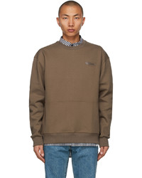 Ader Error Brown Oversized Kangaroo Pocket Sweatshirt