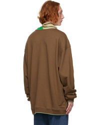 Y/Project Brown Three Neck Sweatshirt
