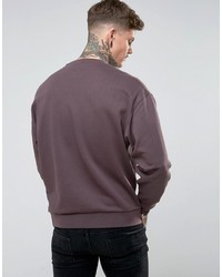 Asos Oversized Sweatshirt In Light Brown