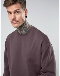 Asos Oversized Sweatshirt In Light Brown