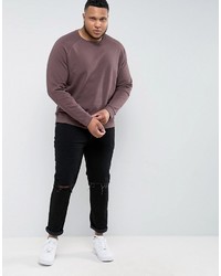 Asos Plus Sweatshirt In Brown