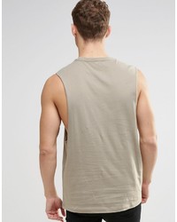 Asos Brand Sleeveless T Shirt With Dropped Armhole 2 Pack Save 17%