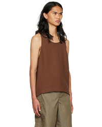 Our Legacy Brown Cotton Tank Top