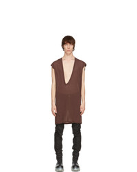 Rick Owens Brown Dylan Cap Sleeve T Shirt