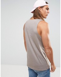 Asos Skater Tank In Brown