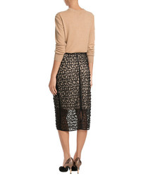 By Malene Birger Textured Lace Pencil Skirt