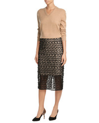 By Malene Birger Textured Lace Pencil Skirt