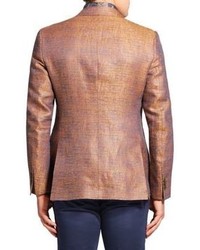 Etro Sheen Textured Linen Blazer